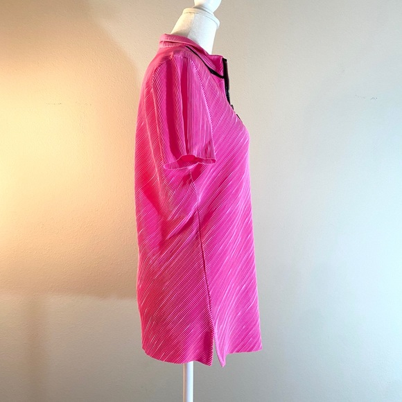 Jamie Sadock Crinkled Zip Neck Golf Shirt - Picture 3 of 12